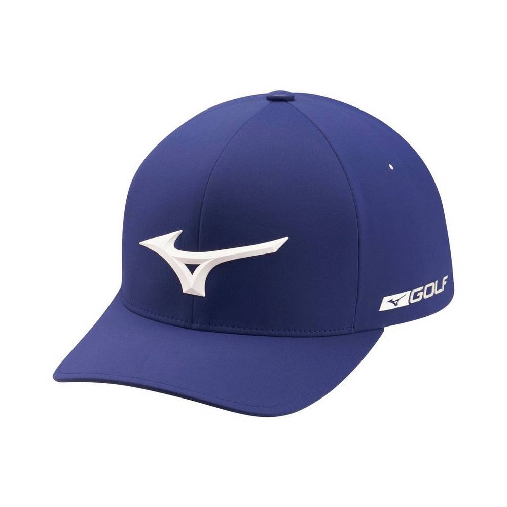Panske Čiapky Mizuno Tour Delta Fitted Kráľovská Modrá Vypredaj GIBD61304